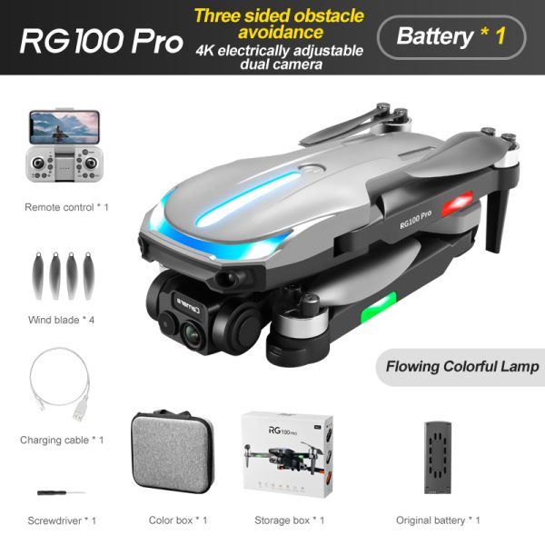 New UAV RG100PRO-Sided Obstacle Avoidance Four Axis Aircraft Brushless Motor 4K HD Aerial Photography Optical Flow RC Drone - Image 9