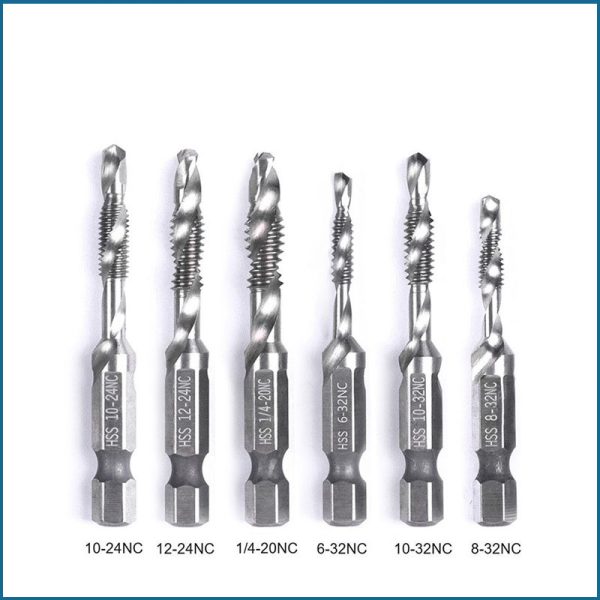 Hexagon Shank Composite Tap HSS Machine Tap Drilling Tap Chamfering Multifunctional Titanium Coated Spiral Tap Contain Cobalt - Image 3