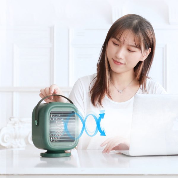 New Water-Cooled Air-Conditioning Fan Household Creative Desktop Small Refrigerator Mini Humidification Spray Fan Lamp - Image 2