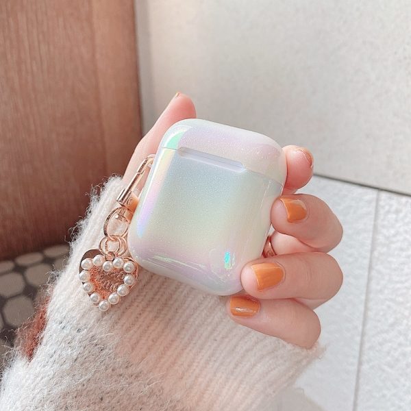3D Love Pearl Shell Keychain Water Drop Rainbow Hard Headphone Earphone case for apple airpods 1 2 3 pro Wireless Headset cover - Image 3