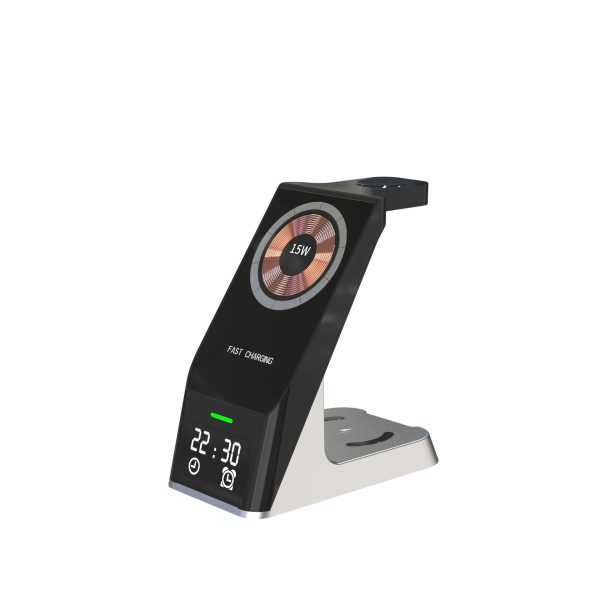Wireless Charger 6-In-1 Multi-Function Clock Alarm Clock For Apple 14 Mobile Phone Headset Watch Magnetic Suction Fast Charging - Image 7