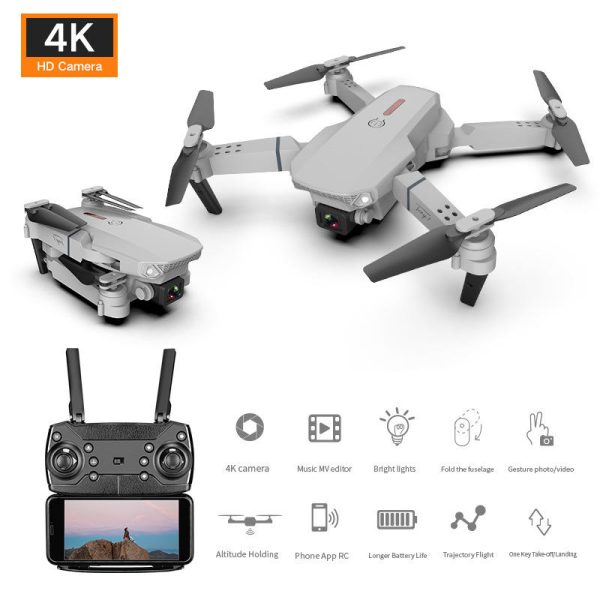 E88 Drone HD Camera Quadcopter Long Range Air Pressure Fixed Height Children's Remote Control Aircraft Drone - Image 2