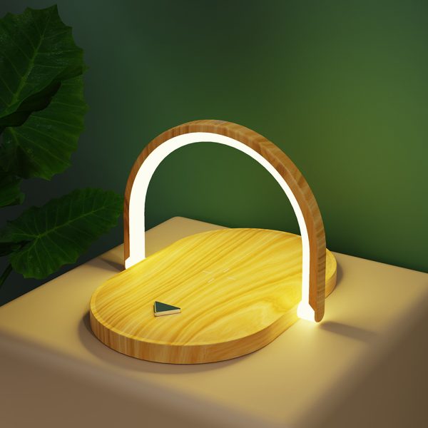 Night Light Wireless Charger 15W Fast Charge with Mobile Phone Stand Desk Lamp Power Bank - Image 3