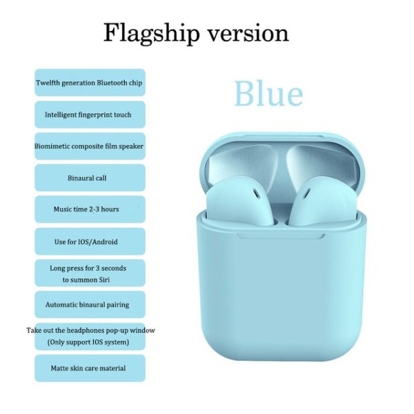 i12 Tws Wireless headphones Bluetooth earphones pink gamer headset Earbuds 5.0 - Image 13