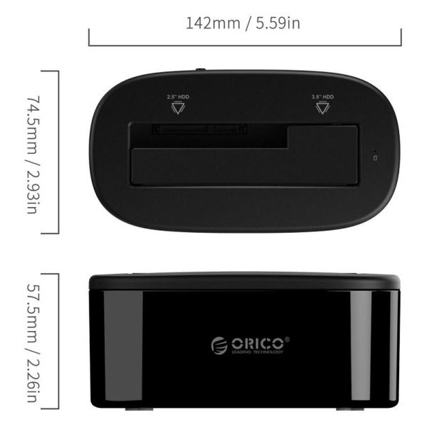 ORICO 6218US3 External HDD Docking Station 5Gbps USB 3.0 to SATA HDD Case Support UASP for 2.5/3.5 inch HDD/SSD 8TB - Image 4