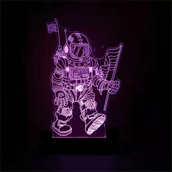 Tuya Smart App Remote Control RGB Colorful Table Lamp LED Acrylic Animation Dimming Color 3D Night Light - Image 9