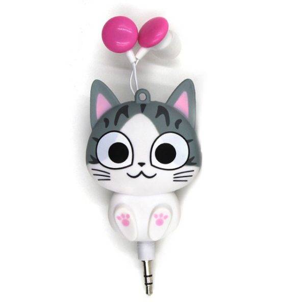 3.5 mm Wired Retractable In-Ear Headset Cartoon Cat/Panda Earpiece Clip Headset MP3 Headphone For iphone 6 6s 7s Samsung Xiaomi - Image 7