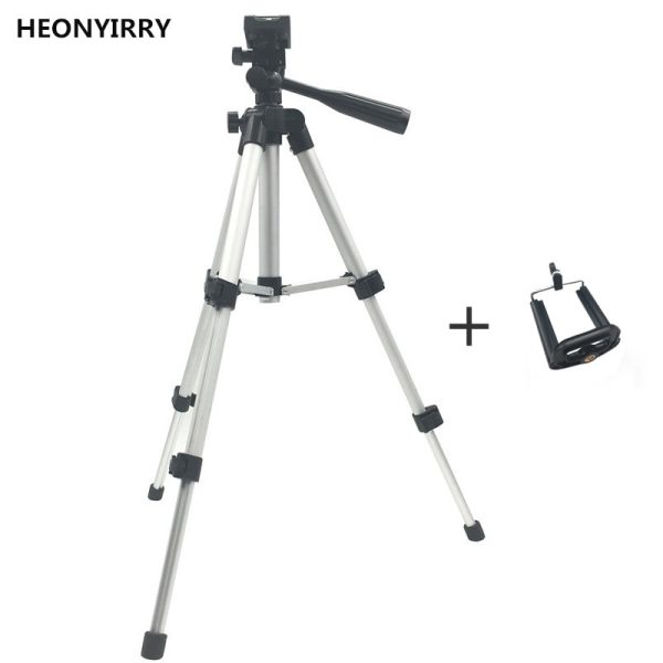 Professional Foldable Camera Tripod Holder Stand Screw 360 Degree Fluid Head Tripod Stabilizer Aluminum with Phone Holder - Image 7