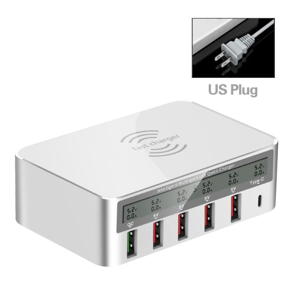 QI Wireless Charger Quick Charge 3.0 USB Charger For Samsung S10 Fast Charger Socket Adapter HUB Charger For iPhone Huawei Xiomi - Image 8