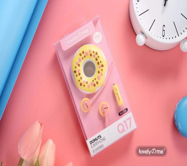 Cute Earphones  Macarons Donut Cartoon Earphone Q17 White/Pink/Green/Blue/Black/Mint Green Portable Earplug - Image 2