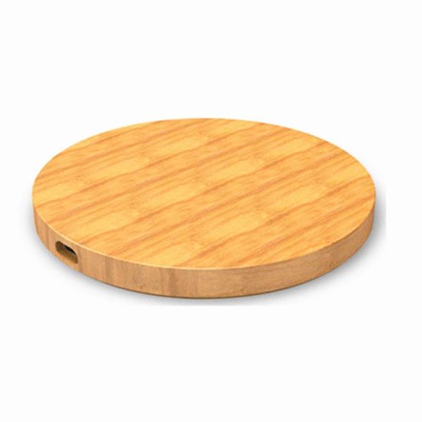 Heart Shape Wood Bamboo Qi Wireless Charger Desktop Charging Pad For iPhone - Image 2