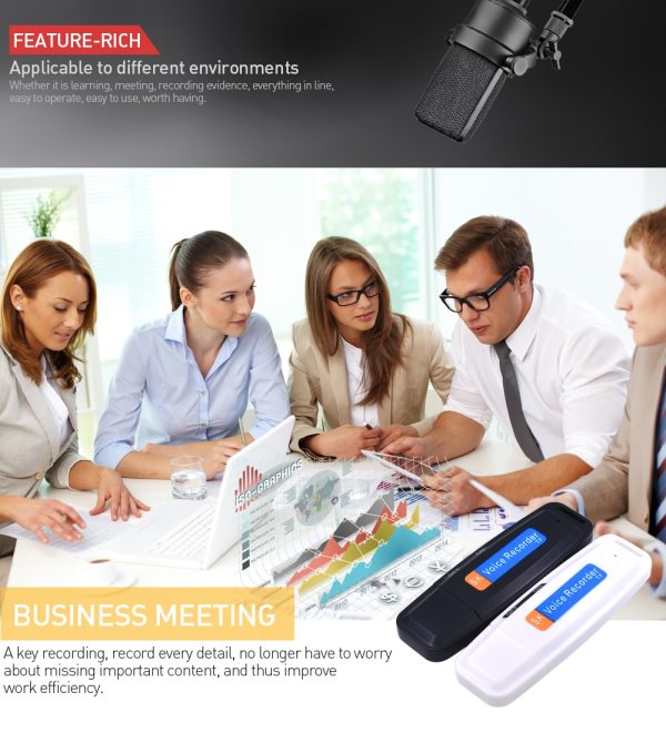 TISHRIC Mini Dictaphone USB Voice Recorder Pen U-Disk Professional Flash Drive Digital Audio Recorder Micro SD TF Card Up to 32G - Image 3
