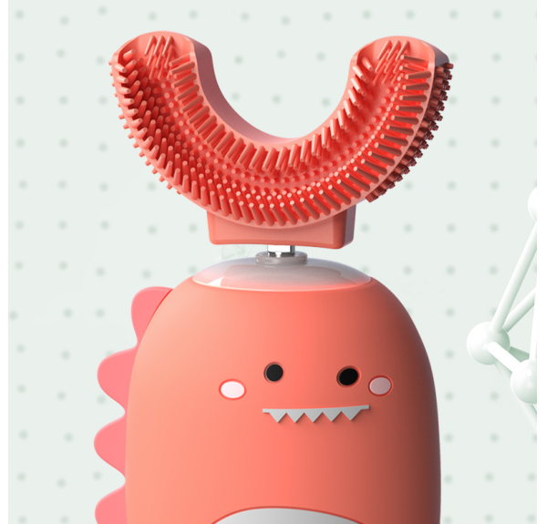 【Smart 360° U-Shape Electric Toothbrush】Kids Silicone Automatic Ultrasonic Teeth Tooth Brush Cute Dinosaur Children - Image 3