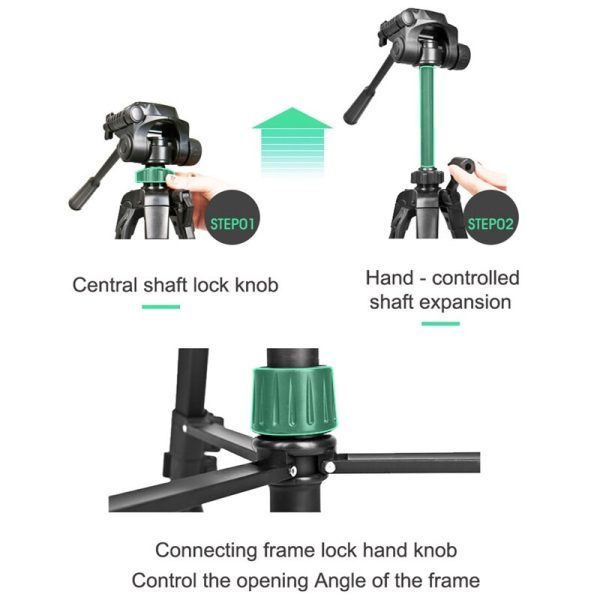 Single-Camera Tripod Stand 360degreeRotating Retractable and Height-Adjustable Portable Mobile Phone Camera Live Tripod - Image 4
