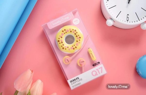 Cute Earphones  Macarons Donut Cartoon Earphone Q17 White/Pink/Green/Blue/Black/Mint Green Portable Earplug - Image 11