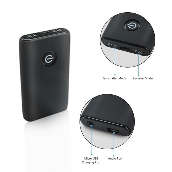 2 in 1 Wireless Bluetooth 5.0 Transmitter Receiver Chargable for TV PC Car Speaker 3.5mm AUX Hifi Music Audio Adapter - Image 5