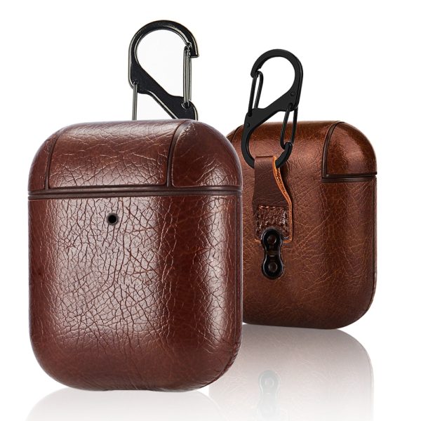Protective Bag Leather Sleeve Cover Case Storage Earphone Portable For Apple AirPods Charging Box Case For AirPods Pro With Hook - Image 3