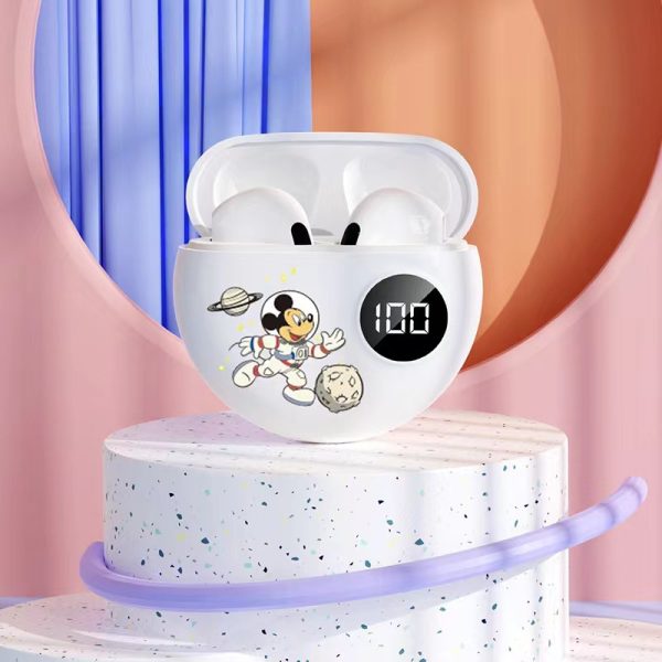 New Minnie Mickey Digital Display Bluetooth Headset Co-Branded Bluetooth Headset Apro6 Half In-Ear TWS - Image 4