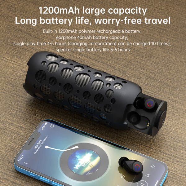 Speaker 2 In 1 Speaker With Headset Bluetooth Speaker With Headset Mini Portable Outdoor Speaker With Headset Sport Headset - Image 5