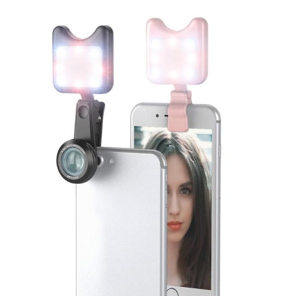 ALLOET 3 in 1 Phone Camera Lens 0.36X Wide Angle 15X Macro Lenses Kit Beauty Selfie Flash Fill Light Clip For iPhone iPad Xiaomi - Image 2