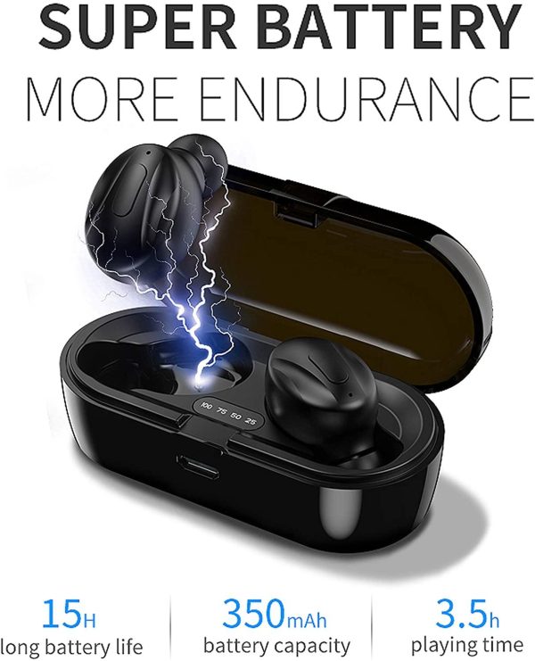 Bluetooth V5.0 Earphones TWS True Wireless Headphones In-Ear Earbuds Waterproof Mini Headsets HiFI Stereo Sports Earpiece - Image 3
