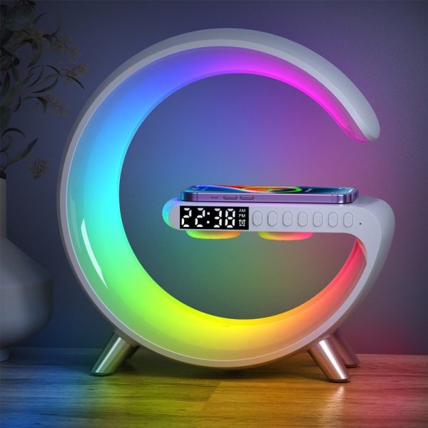 New Intelligent Bluetooth Speaker Projection Lamp Wireless Rechargeable Bedside Night Light Sunrise Wake-Up Lamp Polar Atmosphere Table Lamp - Image 3