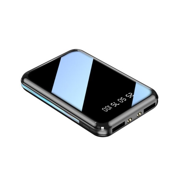 20000mAh Mini Power Bank Portable Charger Mirror Screen LED Digital Display Powerbank External Battery Pack Power Bank Powerbank - Image 8