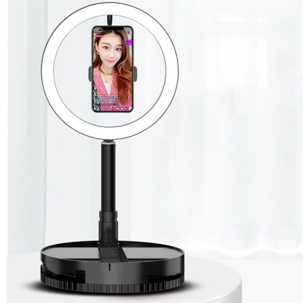 Foldable LED Ring Light Dimmable Selfie USB Ring Video Light with 1.68m Stand For Video Youtube Tiktok Makeup Flash - Image 5