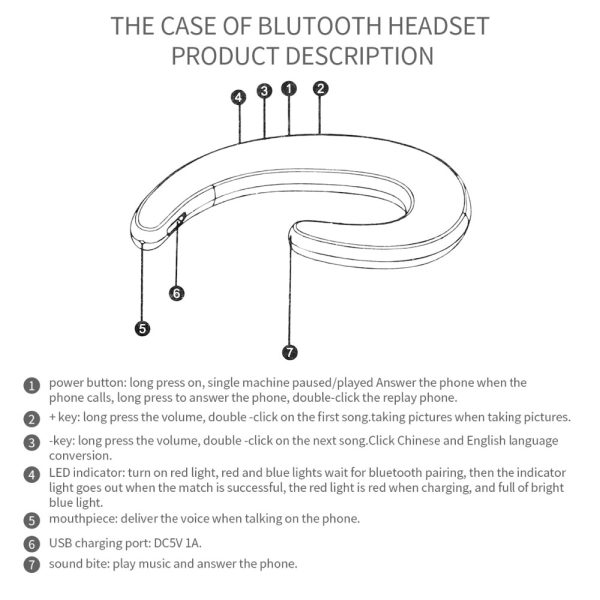 S103  Bluetooth 4.1 Earphone Bone Conduction Earhook Wireless Sport Headphone Hands-free Headset with Mic For iPhone Samsung - Image 6
