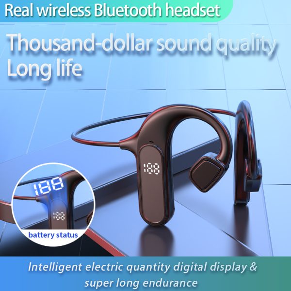 VG09 Bone Conduction Bluetooth LED Display Screen Headset 5.1 Not In-Ear Wireless Headset - Image 4