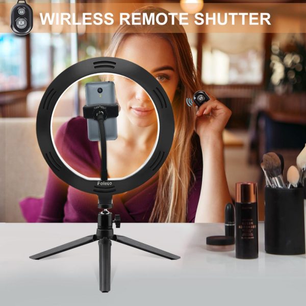 10 Inch  26CM  Ring Light with Stand - Rovtop LED Camera Selfie Light Ring for iPhone Tripod and Phone Holder for Video Photography - Image 4