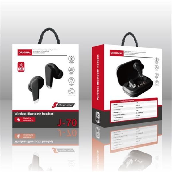 Bluetooth Headset TWS Wireless Headset 5.0 Half-In-Ear J70 Touch Wireless Sports Headset - Image 7