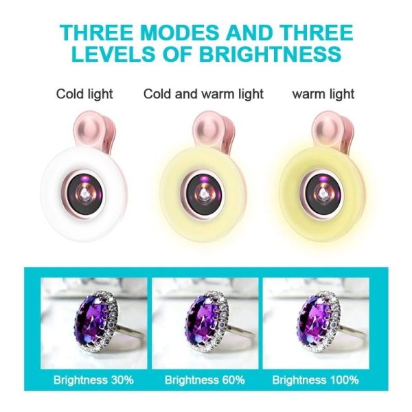 Mobile Phone Lens 15x Macro Lens Beauty Shooting Eyelashes Nails Make-Up Makeup Photo Fill Light LQ190 - Image 3