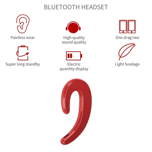 S103  Bluetooth 4.1 Earphone Bone Conduction Earhook Wireless Sport Headphone Hands-free Headset with Mic For iPhone Samsung - Image 2