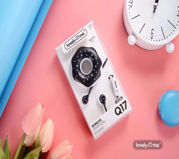 Cute Earphones  Macarons Donut Cartoon Earphone Q17 White/Pink/Green/Blue/Black/Mint Green Portable Earplug - Image 3