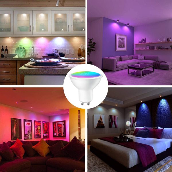 WIFI Smart Spotlight GU10 RGBCW Mobile Phone APP Dimming And Color Matching Support Alexa Speaker Control - Image 4