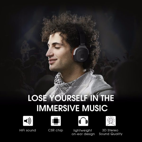 New Bee Wireless Bluetooth Headphone Stereo Portable Folder Headset Earphone with Sport App Microphone NFC for Phone Computer TV - Image 2