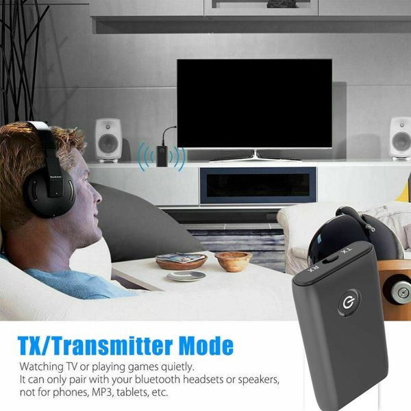 2 in 1 Wireless Bluetooth 5.0 Transmitter Receiver Chargable for TV PC Car Speaker 3.5mm AUX Hifi Music Audio Adapter - Image 3