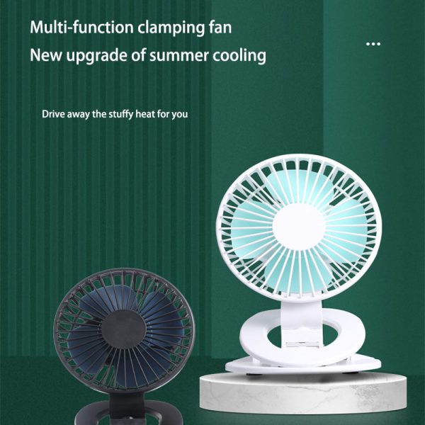 The New Clip Fan Mini Desktop USB Small Fan Dormitory Charging Car Home Gift Fan - Image 4
