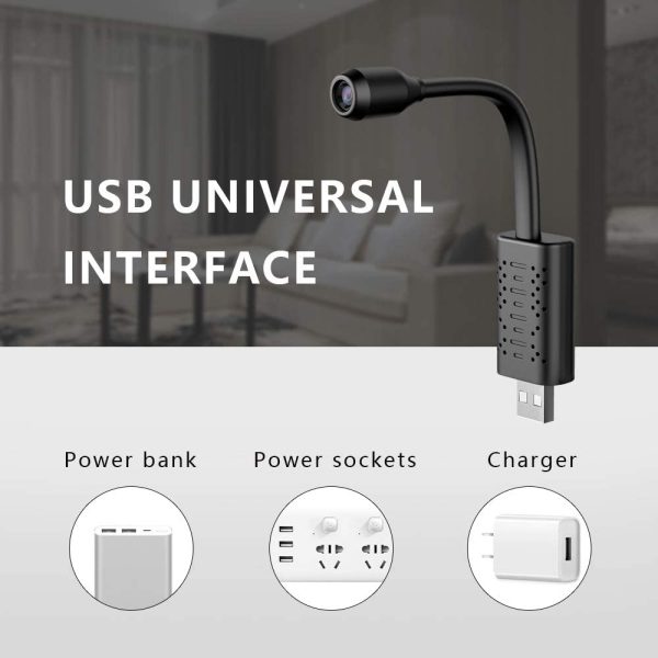 EVKVO HD Smart Mini Wifi USB Camera Real-time Surveillance IP Camera AI Human Detection Loop Recording Mini camera Support 64G - Image 3