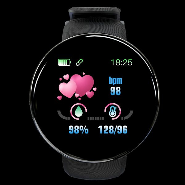 D18 Smart Bracelet Color Round Screen Heart Rate Blood Pressure Sleep Monitoring Pedometer Sports Encyclopedia Star Smart Watch - Image 6