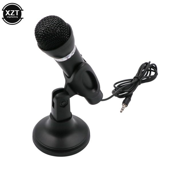 Condenser Microphone 3.5mm Plug Home Stereo MIC Desktop Stand for PC YouTube Video Skype Chatting Gaming Podcast Recording - Image 2