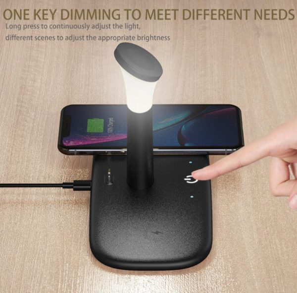 15W Qi Fast Wireless Charger For iPhone 12 11 XR X 8 Apple Watch 5 in 1 With Light Lamp Charging Dock Station Airpods Pro iWatch - Image 4