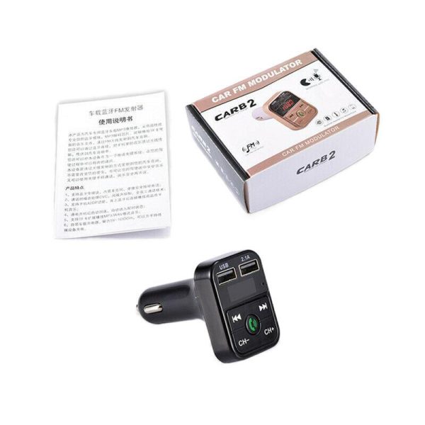 B2 Car MP3 Bluetooth Hands-Free Car Player FM Transmitter Car Charger Receiver - Image 5
