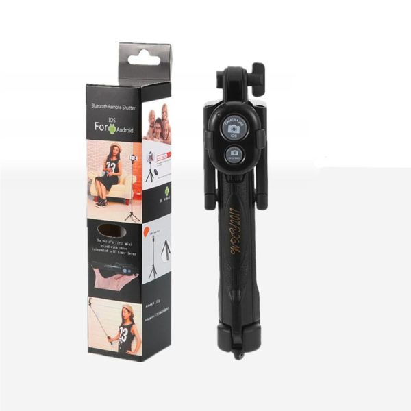 Mini Selfie Stick Foldable Tripod 3 in 1 Universal Romote Bluetooth Stick - Image 4