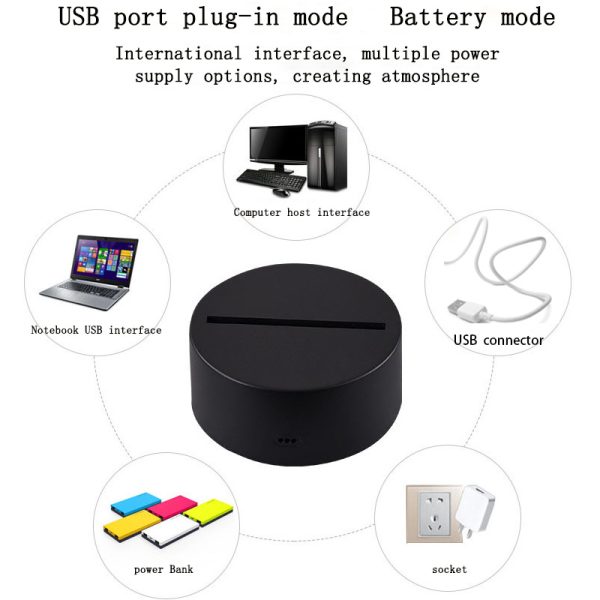 Tuya Smart App Remote Control RGB Colorful Table Lamp LED Acrylic Animation Dimming Color 3D Night Light - Image 4