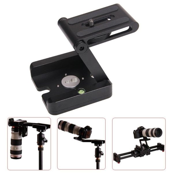 Z Flex Tilt Tripod Head Aluminum Alloy Folding Z Tilt Head Quick Release Plate Stand Mount Spirit Level - Image 4