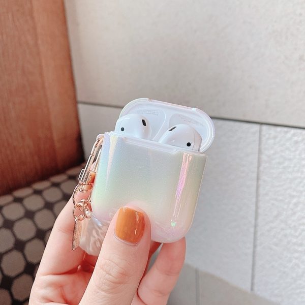 3D Love Pearl Shell Keychain Water Drop Rainbow Hard Headphone Earphone case for apple airpods 1 2 3 pro Wireless Headset cover - Image 4