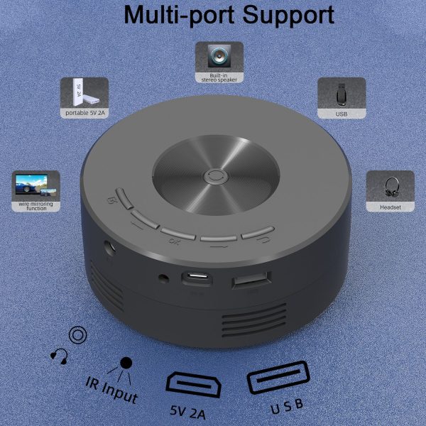 YT200 Home Projector Mini Portable Small Children's Mobile Phone Projection - Image 4