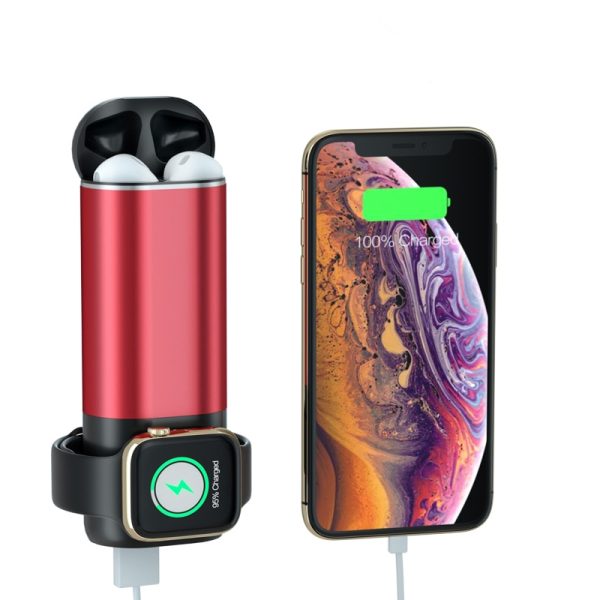 portable charger qi Wireless Charging For Apple Watch Power bank Wireless Charger 5200mah 3 in 1 headphone qi fast charging